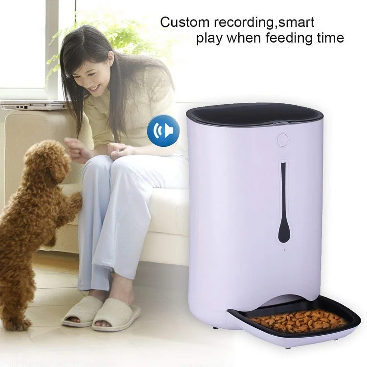 Smart 7L Capacity Voice Recorder Programmable Dog Food Dispenser Automatic Pet Feeder for Dog Cat