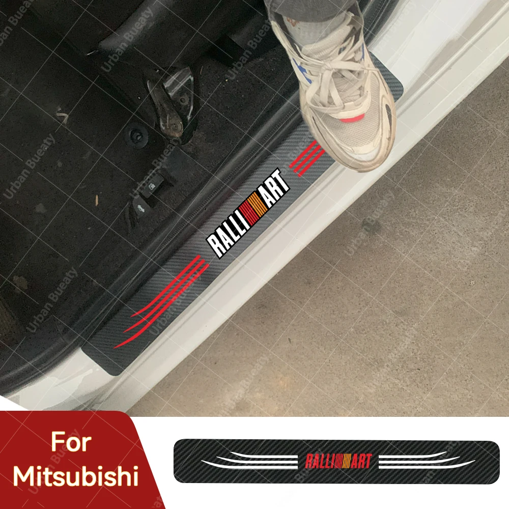 Scuff Plate Adesivi Per Pedali Soglia Porta Auto In Fibra Di Carbonio Per Mitsubishi Freeca Galant Galloper Grandis I Miev Magna Maven