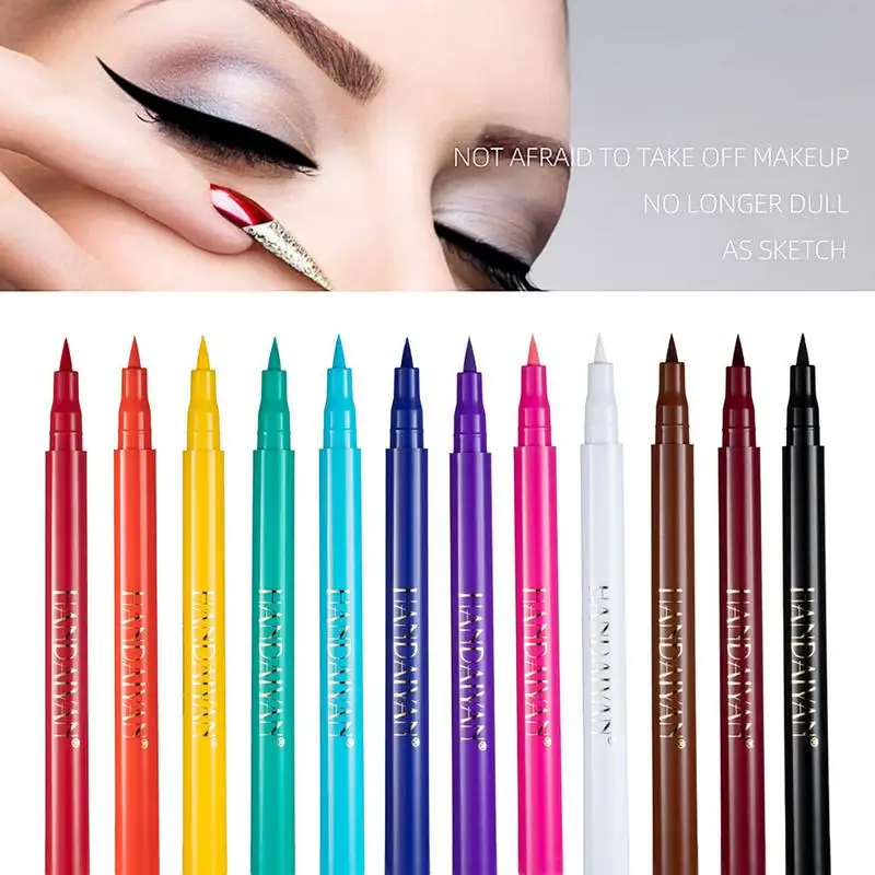 

Matte Eyeliner Waterproof Rainbow Matte Colorful Liquid Eye Liner Pencil Long Lasting Matte Colored Eye Liner Makeup Kit