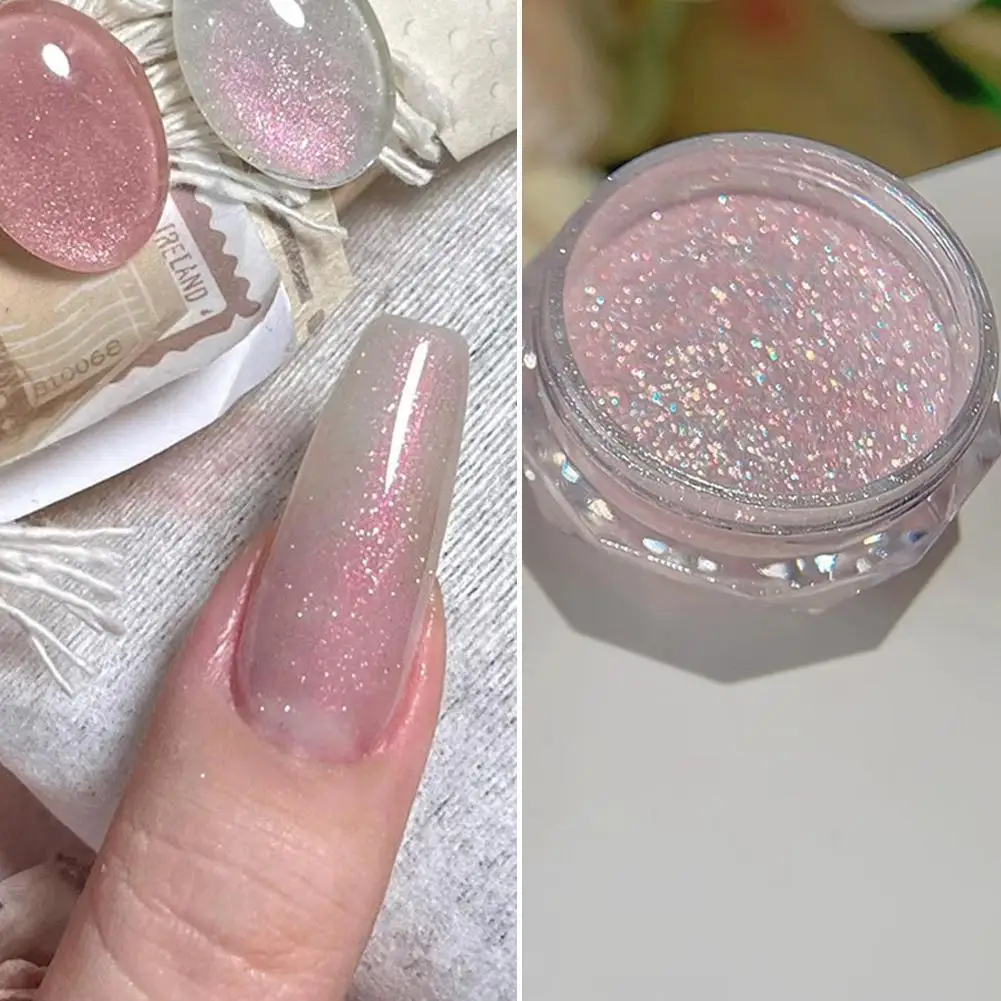Nail Powder Glitter Cat Water Light Purple Cat Magnetic Nail Powder Pigment Dust Art Manicure Supplies DIY