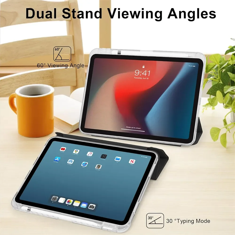 Universal Protective Tablet Case - Premium Leather with Multi-Angle Stand and Auto Sleep/Wake Function