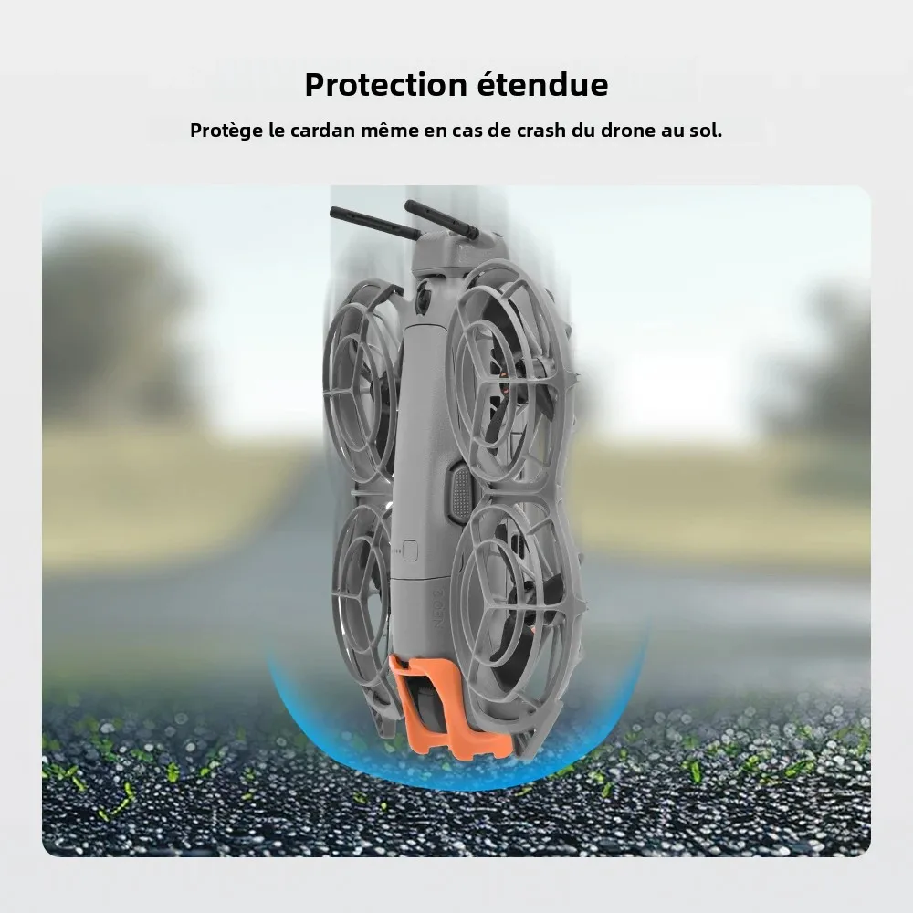 Installation facile de la protection anti-collision pour stabilisateur DJI Neo 2 sur un drone.
