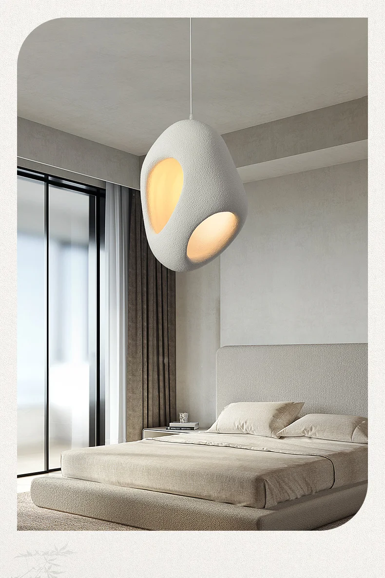 Подвесная люстра ZSHLZC Wabi Sabi серая/белая | AliExpress