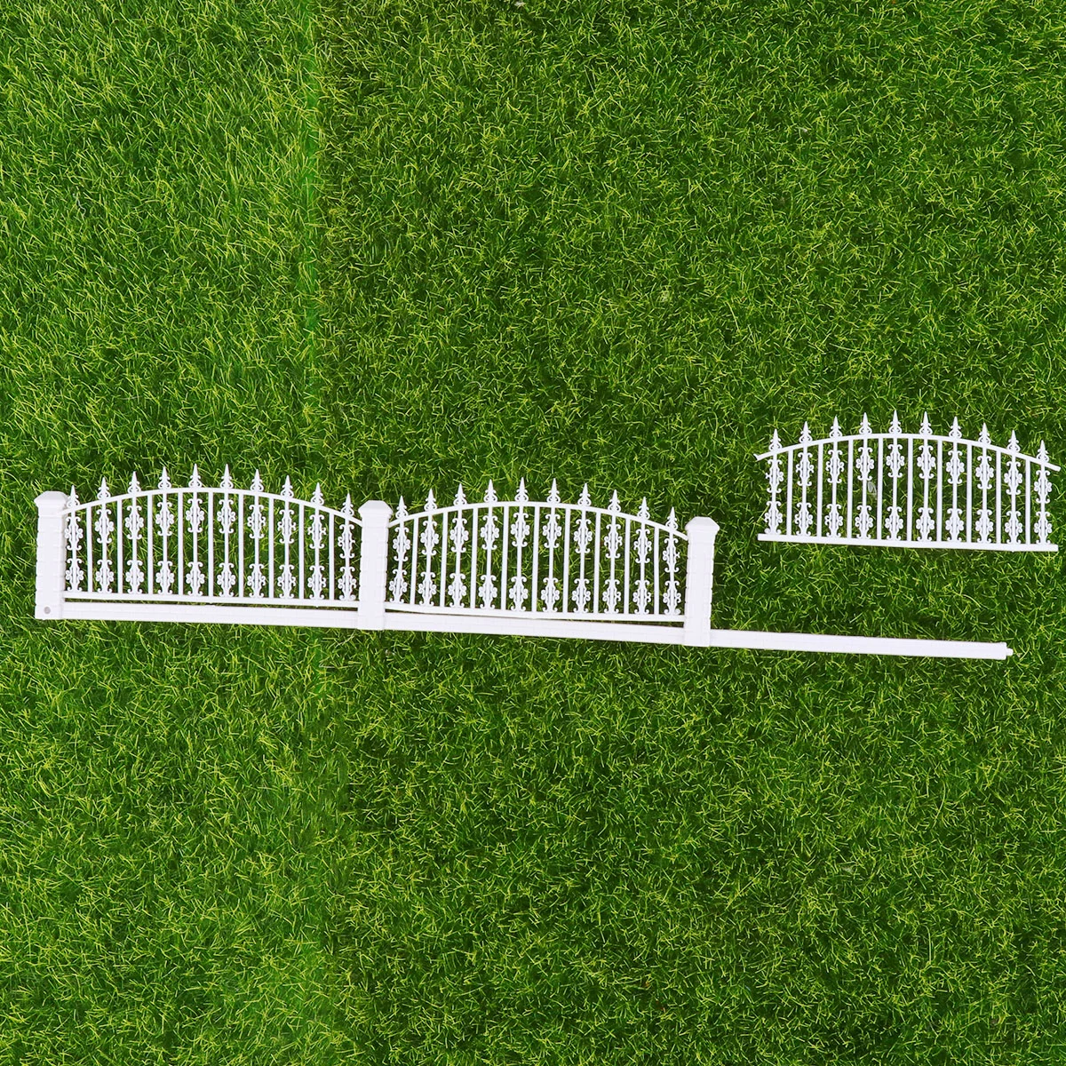 

Plastic Containers DIY Courtyard Fence for Sand Table Decorations Model Garden White