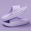 Feslishoet Women Letter Slippers Beach Slides Solid Color Mens Thick Sole Indoor Bathroom Anti Slip Shoes Summer Couple Sandals 2
