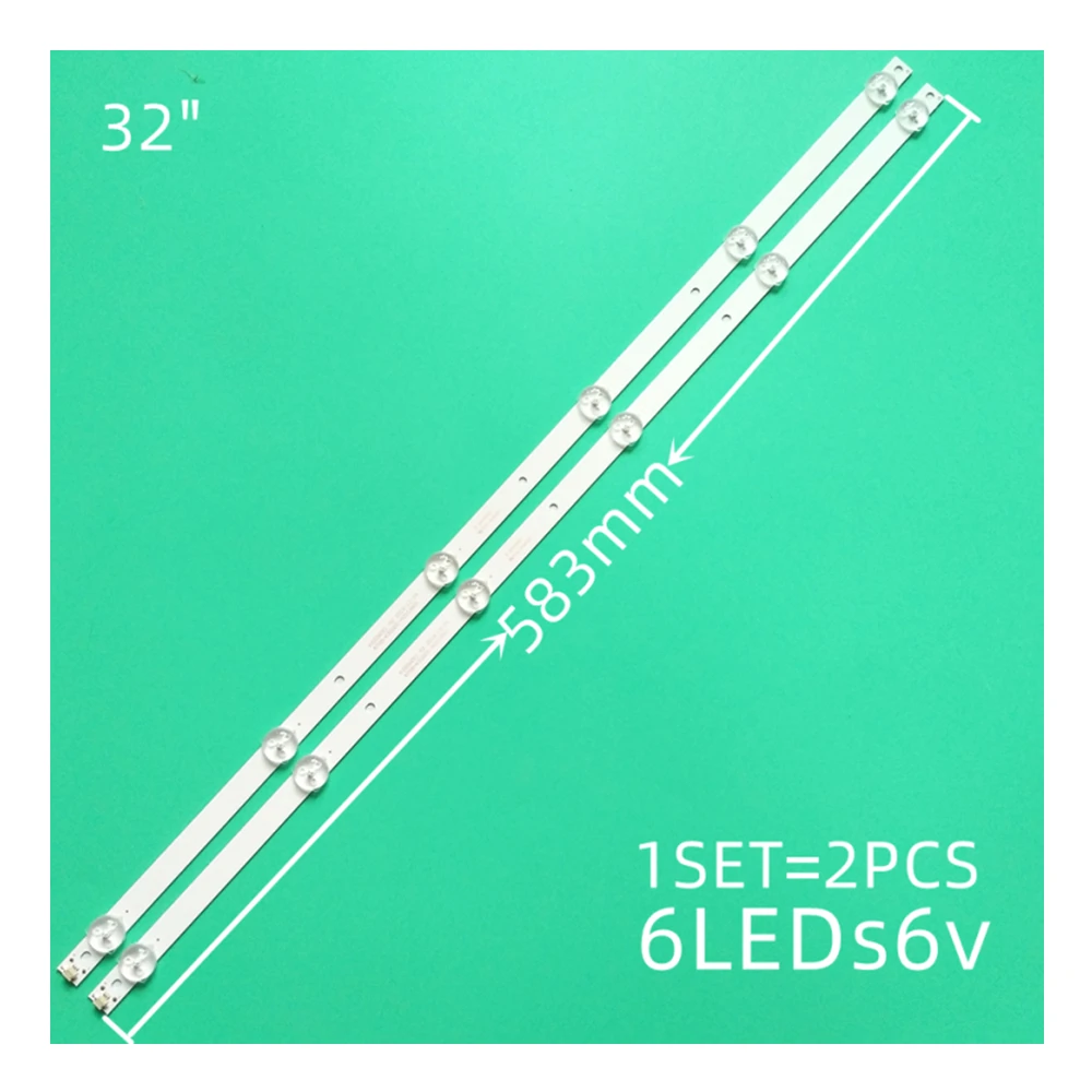 

New 10 PCS/lot 6LED 583mm LED backlight strip for TX-32ER250ZZ 4708-K32WDC-A2113N01 K320WDC2B K320WDC1 A2 K320WDC1176021