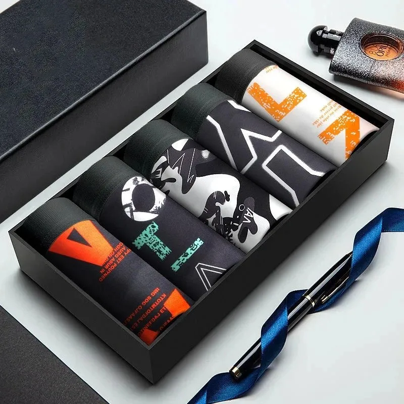 Męskie bokserki kalesony męskie majtki męskie bokserki męskie drukowane męskie seksowne lodowy jedwab oddychające bokserki duże rozmiary - AliExpress 200574005