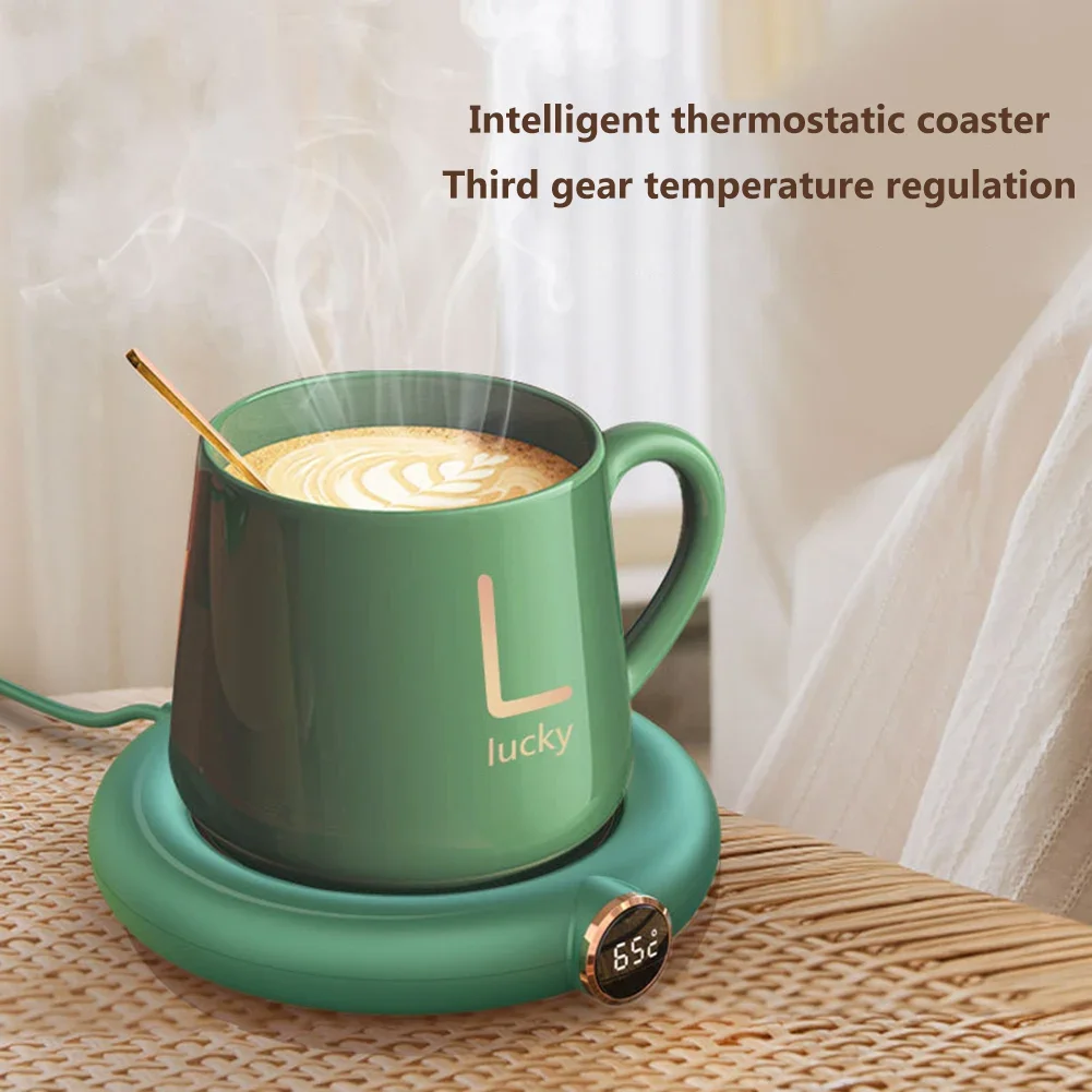 Portable USB Cup Warmer 3 Gear Smart Coffee Mug Heating Coaster Thermostatic Heater Milk Tea Water Heating Pad Coaster