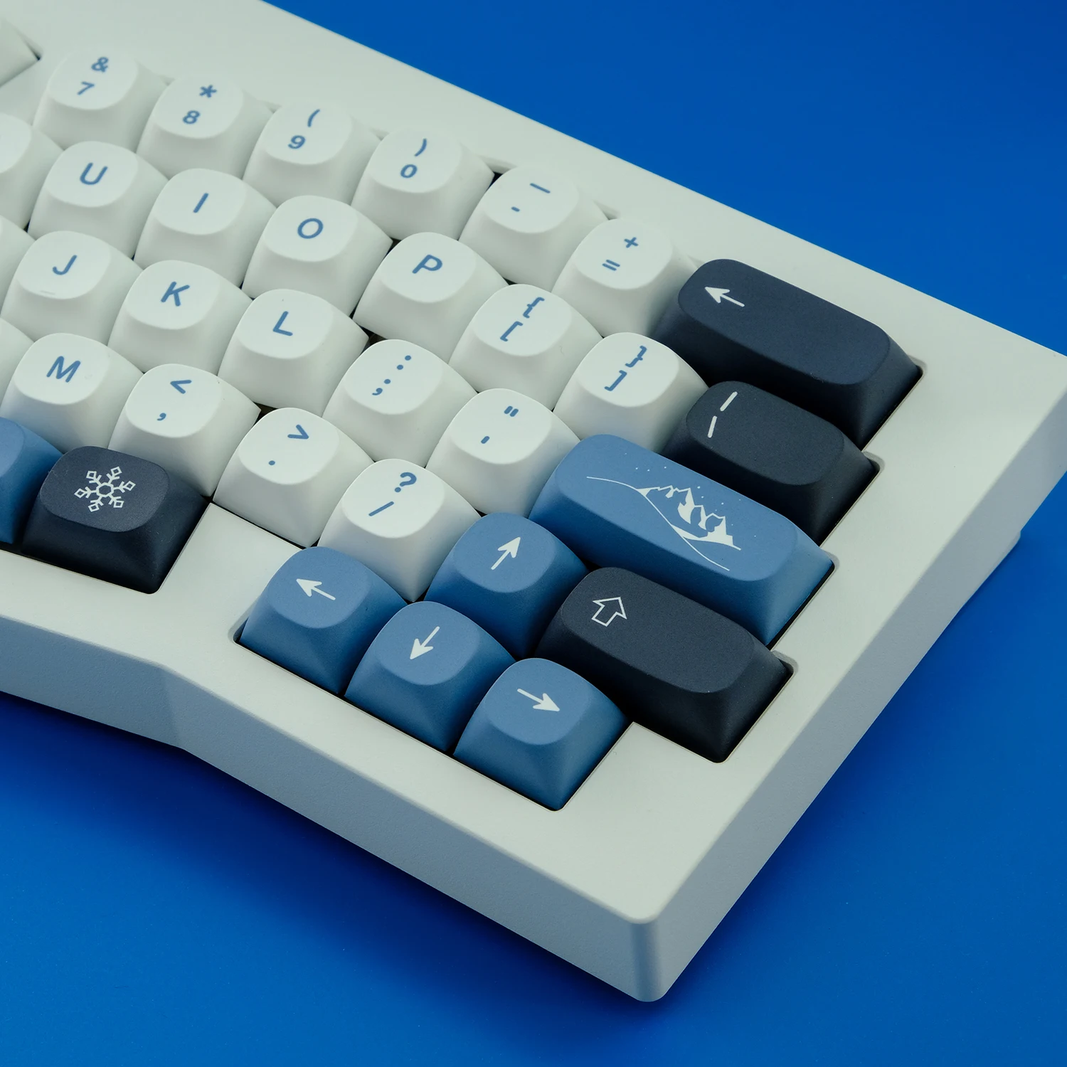 Gmk Arctic Pbt Dye Subbed Keycaps ma Profile Keycap 1.75u 2u Shift Iso Enter Conjunto 146 Chaves - Imagem 5