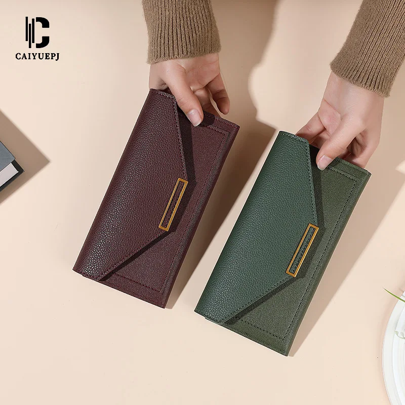 New Korean style Slim Card Wallet for Women - Retro Mini Multi-Function Organizer with Buckle, Thin Foldable Coin Purse cartera
