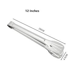 Premium Stainless Steel Cooking and Serving Tongs (12 inches)