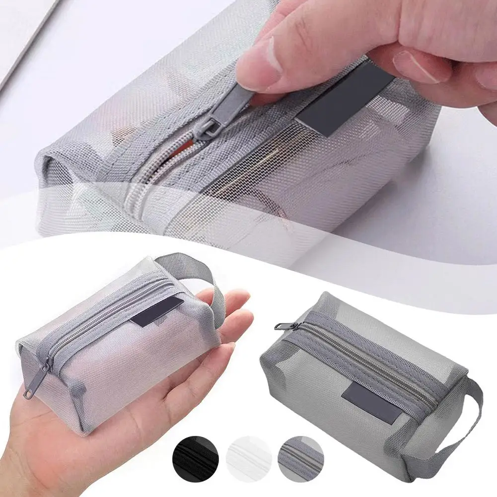 

1/3PCS Mesh Bag Portable Hand-held Bath Storage Cosmetic Black Bath Bag Bag Bath Fitness Pocket Storage B0E8