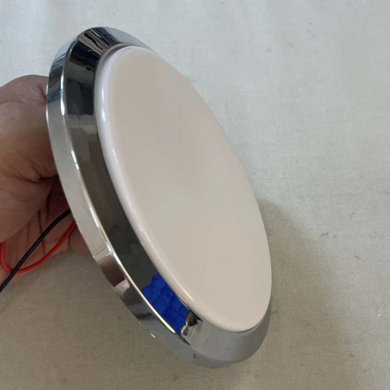 Topoch 12V/24V 초박형 LED 돔 조명 - RV, 트럭, 트레일러, 캠핑카, 보트 천장 및 캐빈 조명용 듀얼 볼트 퍽 조명