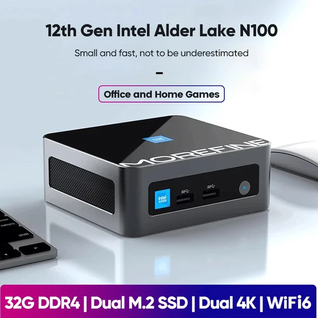 New 12th Gen Mini PC Intel Alder Lake N100 Quad Core Max 3.4GHz 4