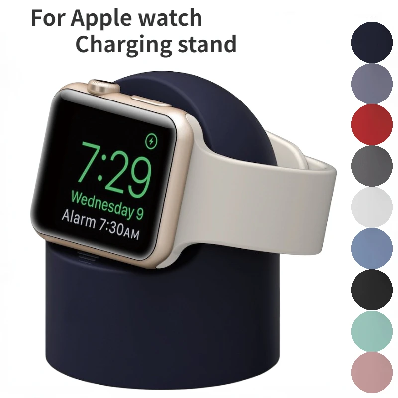 

Silicone Charging Stand for Apple Watch 8 7 45mm 44mm Charging Stand Storage Seat iWatch 6 5 4 3 SE 41mm 40mm 42mm 38mm Stand