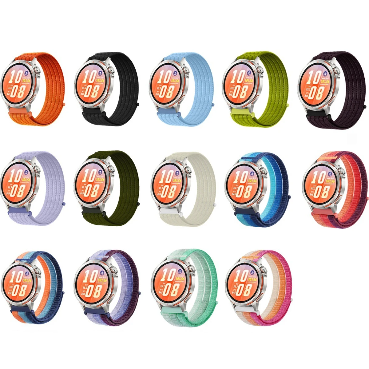 Sport Nylon Loop Bracelet Watch Strap, Compatible with Various Models (20mm/22mm)