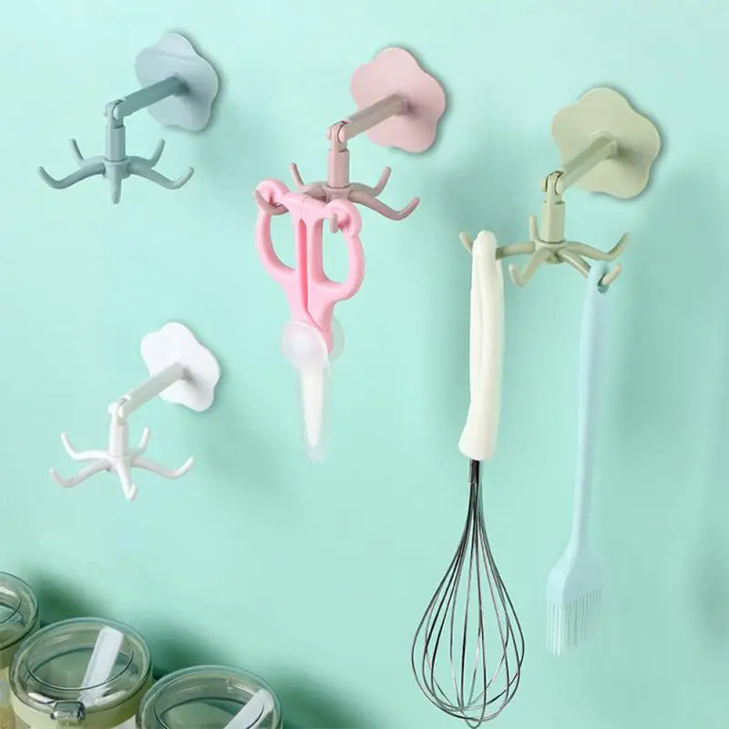 

Kitchen Hook Multi-Purpose Hooks 360 Degrees Rotated Rotatable Rack For Organizer And Storage Spoon Hanger Kitchen Accessories