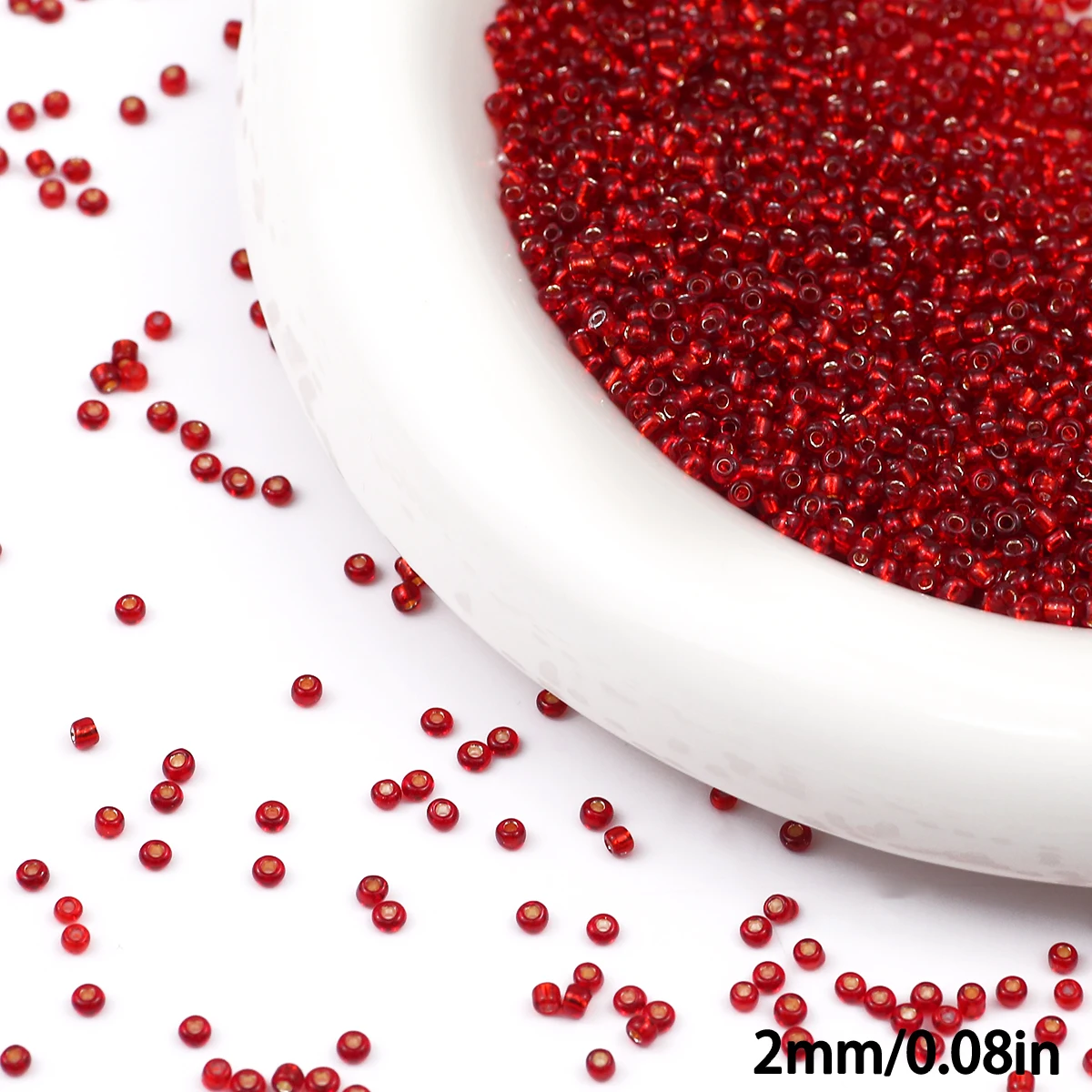 90g Transparent Glass Seed Beads for Jewelry Crafting and DIY Projects