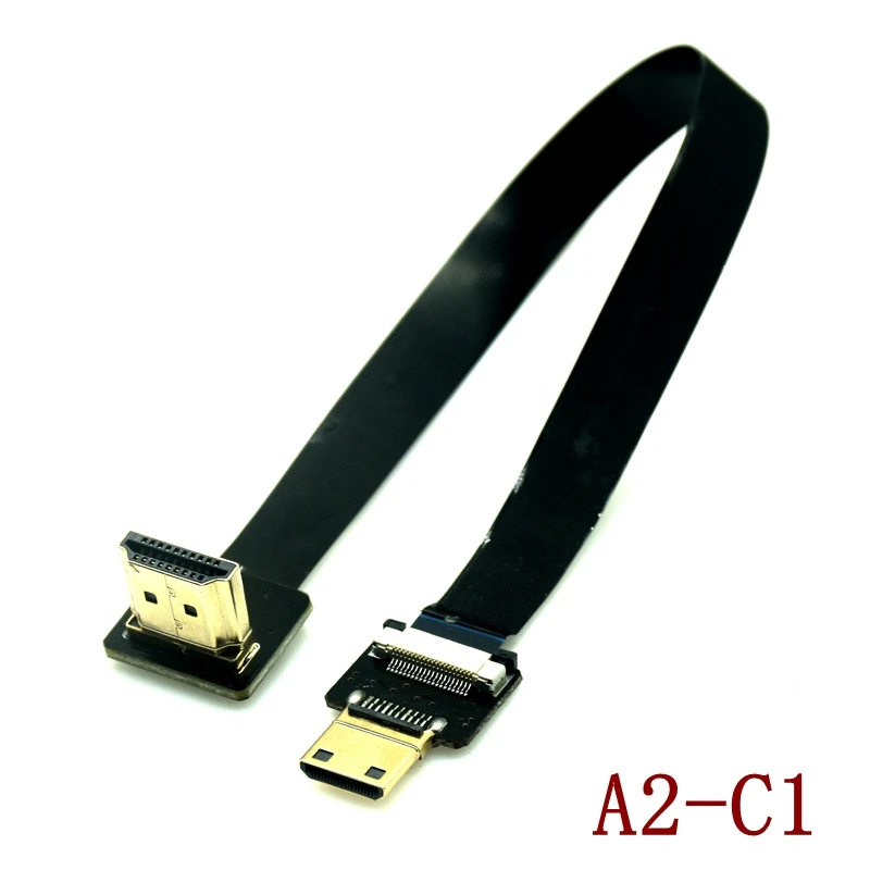 C1 FPV 10cm 20cm 30cm 50cm FPC Ribbon Flat HD Cable 4k/60Hz For Mini Micro HDMI-compatible FPV TV Multicopter Aerial Photography
