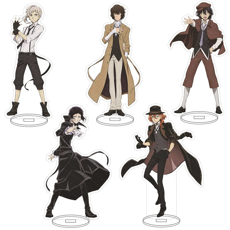 Japanese Anime Stray Dogs Acrylic Figure Collection - Atsushi, Dazai, Chuya & Ryunosuke