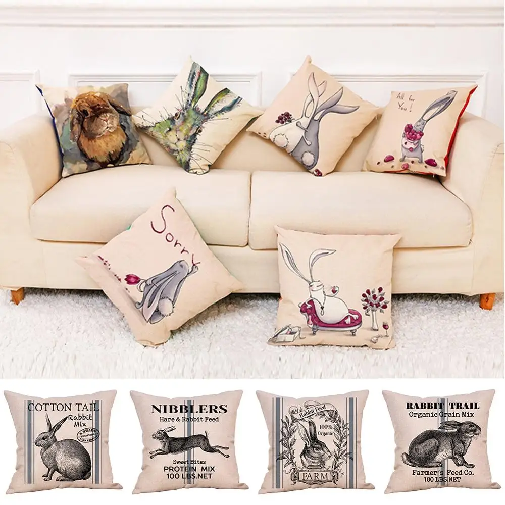 Spring Pillow Covers Decorative Pillow Cases Home Decor Easter