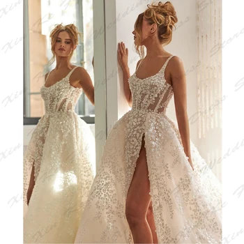Gorgeous Satin Romantic Wedding Dresses Sexy Backless Mermaid Off Shoulder Sleeveless Simple Mopping Bridal Gowns Custom-Made