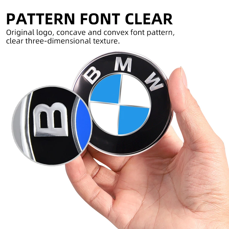 Car Sticker for BMW E39 E46 E30 E36 G20 E87 E60 E90 74mm 82mm Hood Emblem Front Bonnet Logo Trunk Cover Badge