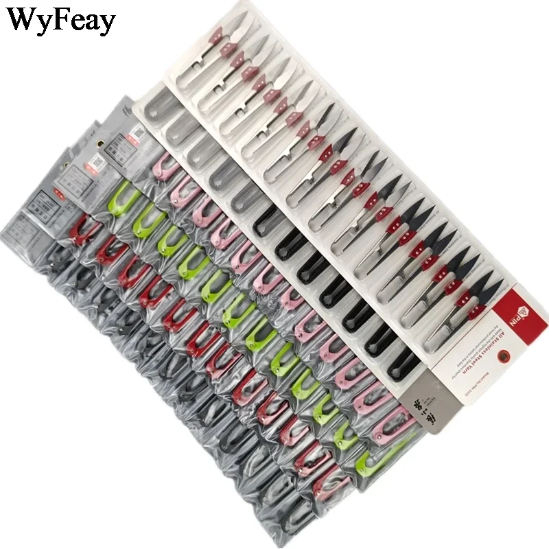 도매 12 개/몫 스레드 가위 절단 바느질 가위 바느질 재단사의 직물 용품 도구에 대한 크로스 스티치 자수