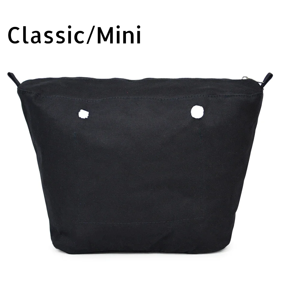 Inner Organizer Zipper-Up Pocket for Classic Mini Obag Canvas Insert with Waterproof Coating canvas bag
