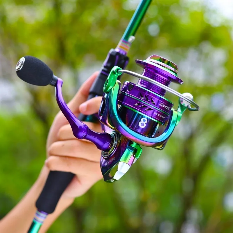 Spinning Fishing Reels Sougayilang 1000-5000 Spinning Fishing Reel 5.2:1 High Speed Ratio EVA Grip Max Drag 12kg Handle Right/Left Carp Fishing Reel