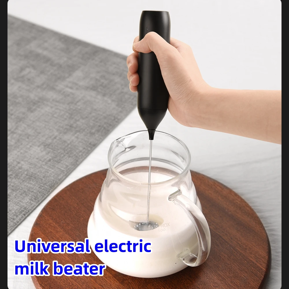 electric foamer mixer whisk beater stirrer 3 speeds coffee milk drink frother usb rechargeable handheld food blender whisk Type C Electric Milk Frother Foam Maker Rechargeable Handheld Whisk Foamer High Speeds Blender Coffee Cappuccino Frothing Wand