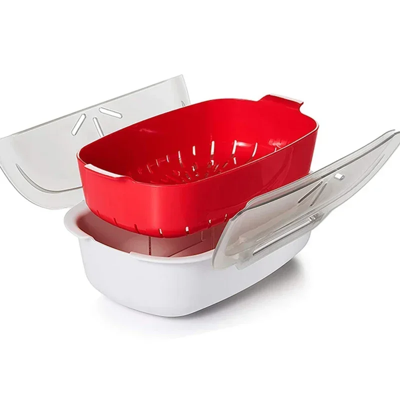 Steam Case Plastic Steamer With Lid Microwave Oven Steamer For Steamed Bread Bun Dumpling Fish Kitchen Cooking Tools Ljiao