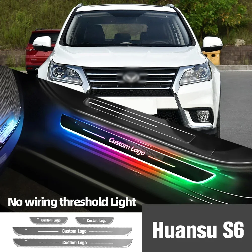 

For BAIC Huansu S6 2015-2022 2019 2020 2021 Car Door Sill Light Customized Logo LED Welcome Threshold Pedal Lamp Accessories