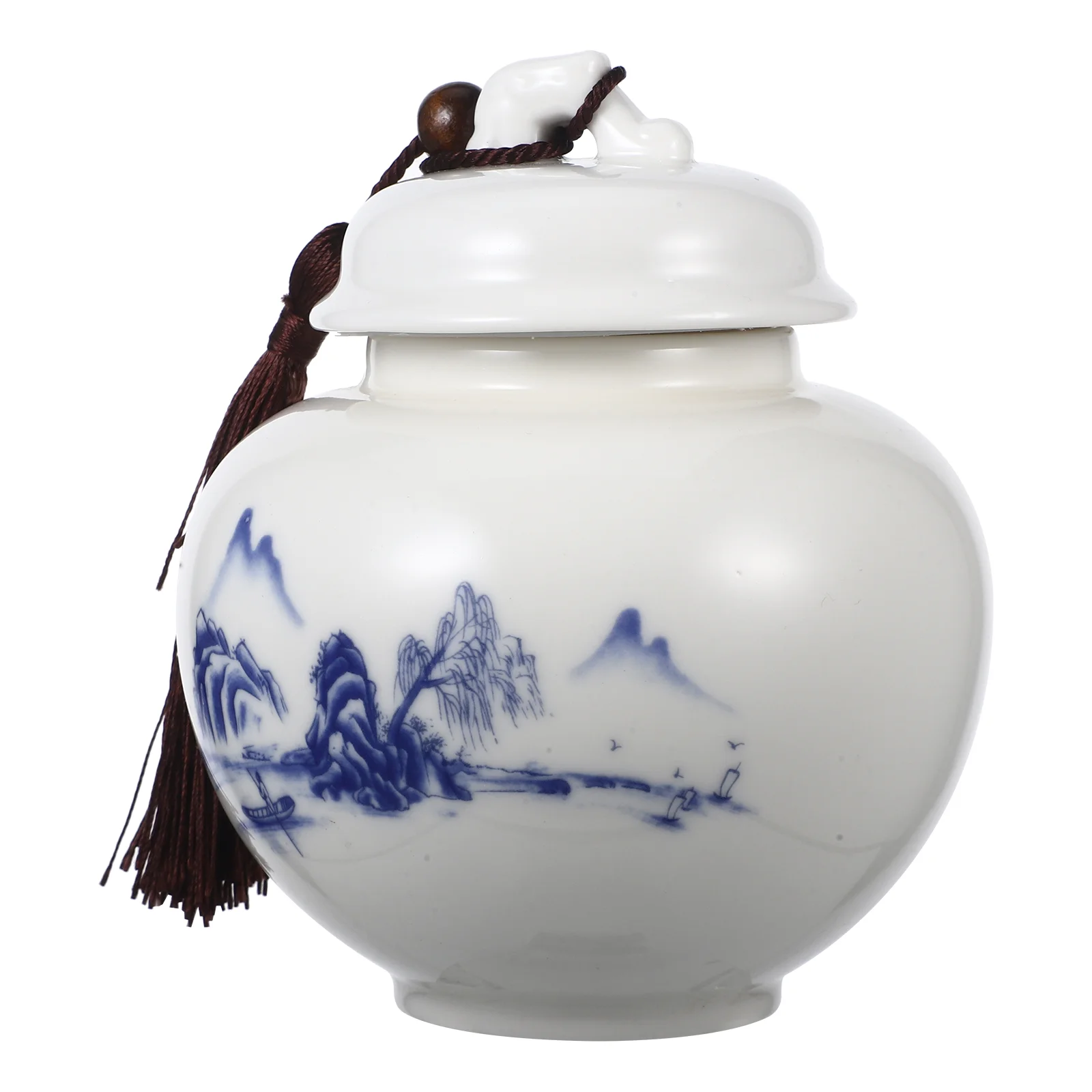 

Tea Canister Dried Fruit Jar Ceramic Honey Sealing Container Sugar Holder