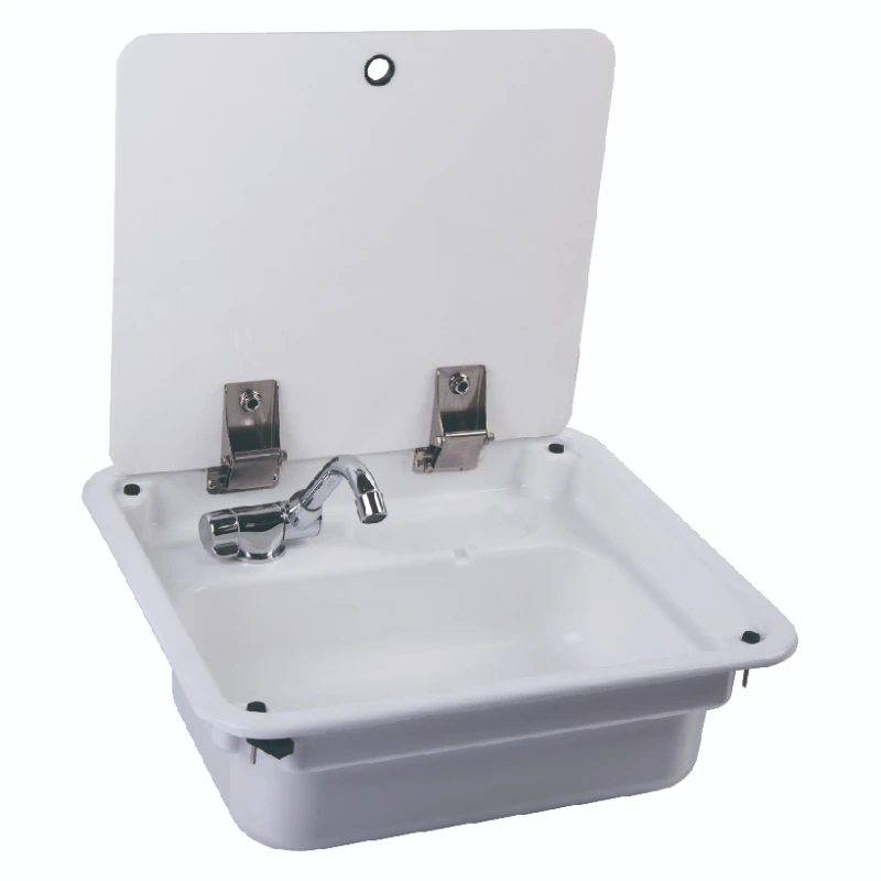 

mini sink RV motorhomes caravan plastic kitchen Built-in Foldable Bathroom Sink with cover GR-Y009A