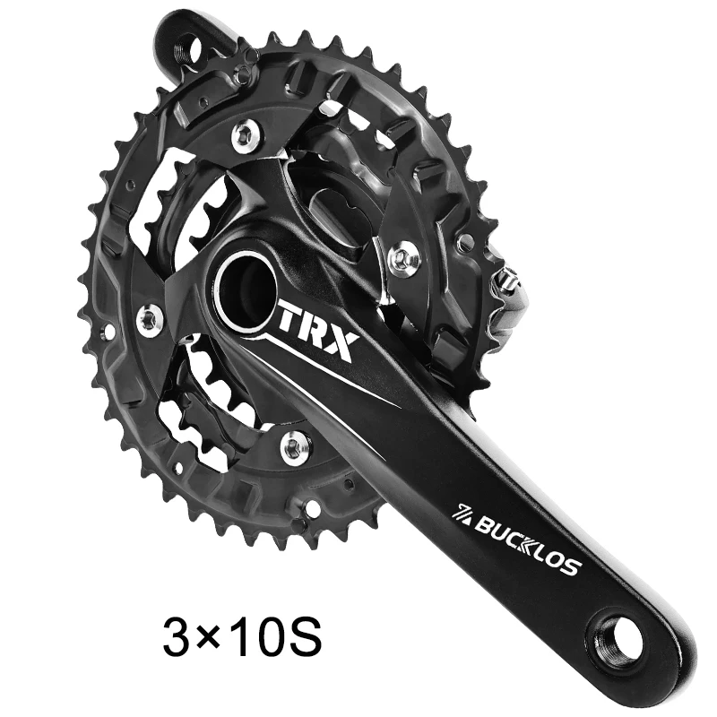 BUCKLOS 3*9S 3*10S MTB Kurbelgarnitur 104/64 BCD Mountainbike Kurbelgarnitur 170mm Fahrrad integrierter Kurbelarm 27S 30S Fahrradkettenblatt – Detail 13