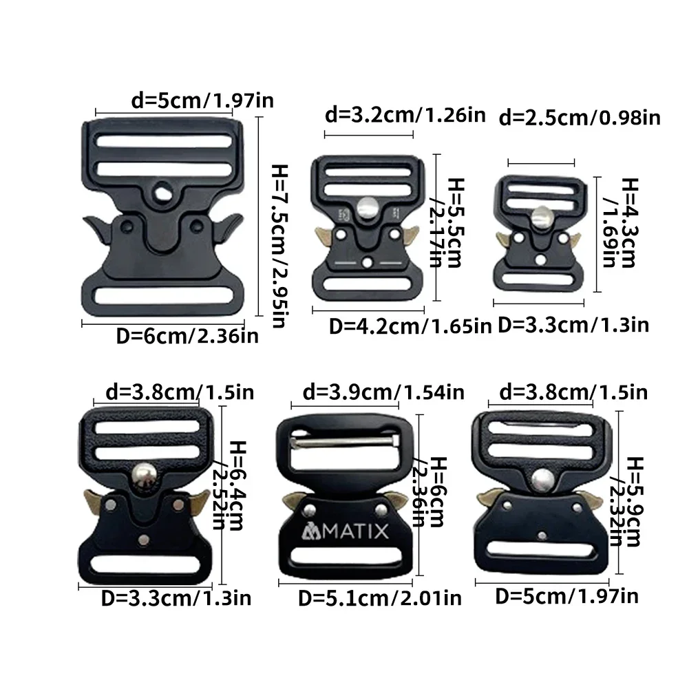 Quick Release Tactical Belt Buckle Set 25/32/38/50mm