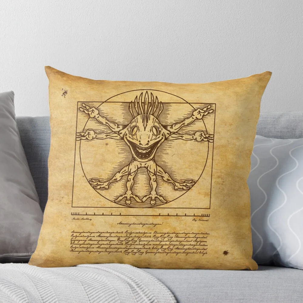 

Vitruvian Murloc Throw Pillow pillow cover christmas Sofa Cover Anime Cushion Cover