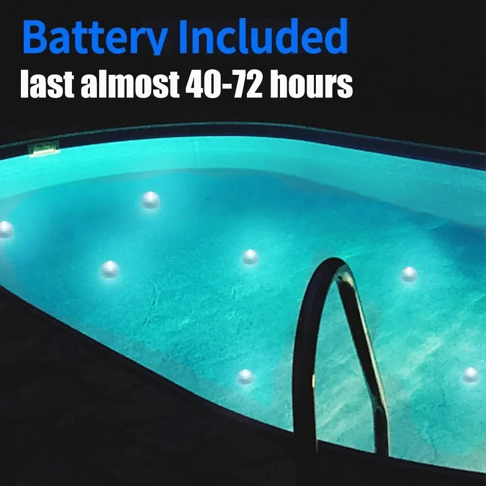 LED Submersible Light Underwater Night Lamp Battery Operated Garden Swimming Pool Light Fish Tank Pool Underwater Lighting - 3