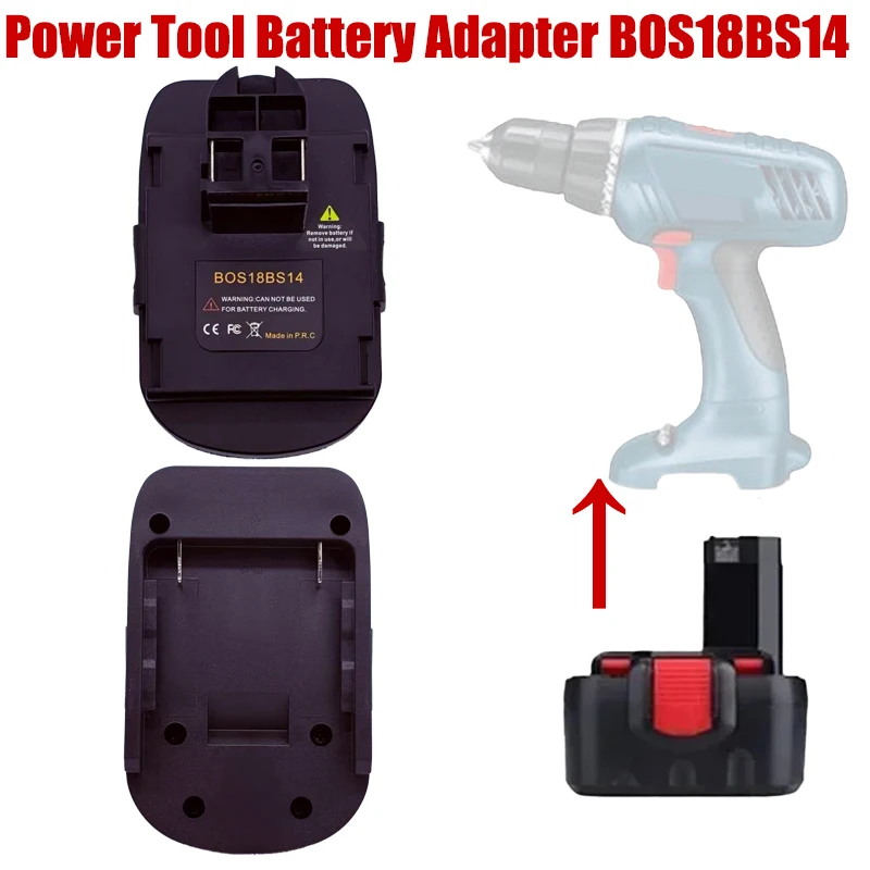 Adattatore per Batterie Bosch 18V a Utensili Bosch 14.4V, Convertitore per Batterie al Litio da 18V a 14.4V per Utensili Elettrici Cordless