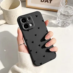 Chic Black Heart Pattern Phone Case - OPPO A5 (2020) (213HA1401HSE)