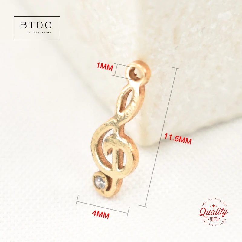 14K Gold Filled Musical Note Charms Gold Filled Charm For Jewelry Making Supplies Bracelet Charm Earring Charm Necklace Charm