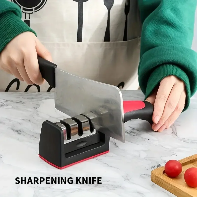 Description Picture 4 of item1pc Multifunctional Knife Sharpener Kit Kitchen Knife Accessories To Repair, Grind, Polish Blade, Professional Knife Sharpening