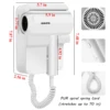 110V/220V Wall Mounted Hair Dryer Hotel Bathroom Hair Dryers Professional Constant Temperature Dryer with Holder Base 5