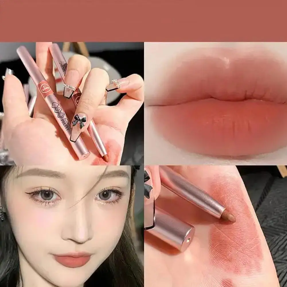 

6 Colors Rotating Lip Liner Lipstick Pen Waterproof Long-lasting Matte Lip Contouring Lip Liner Pencil Female Makeup Cosmetics