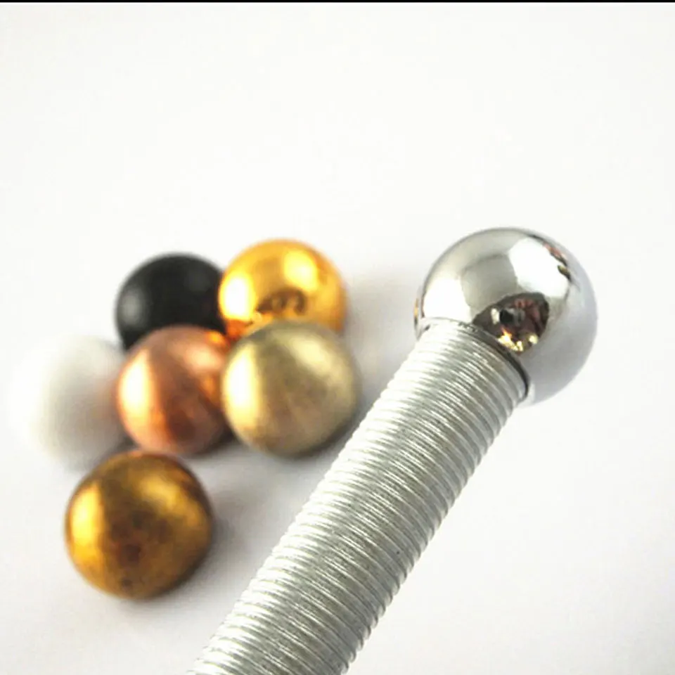 M10 Internal Thread Round Head nut 18mm Silver Gold Black White Decorative Metal Round Ball Nut 3pcs led lamp accessories thread adapter hollow tube nut