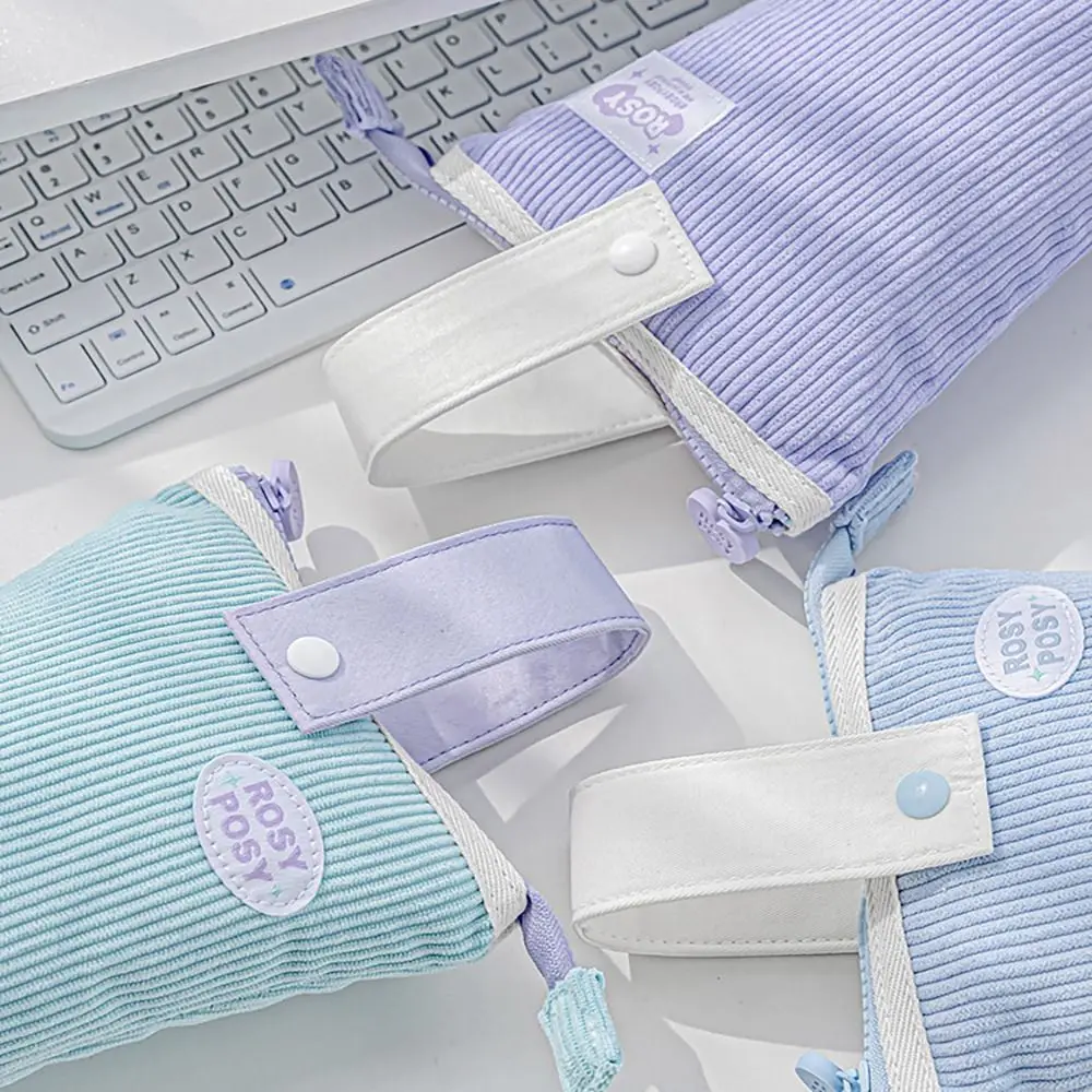 Kawaii Pastel Collection Corduroy Bucket Pencil Case