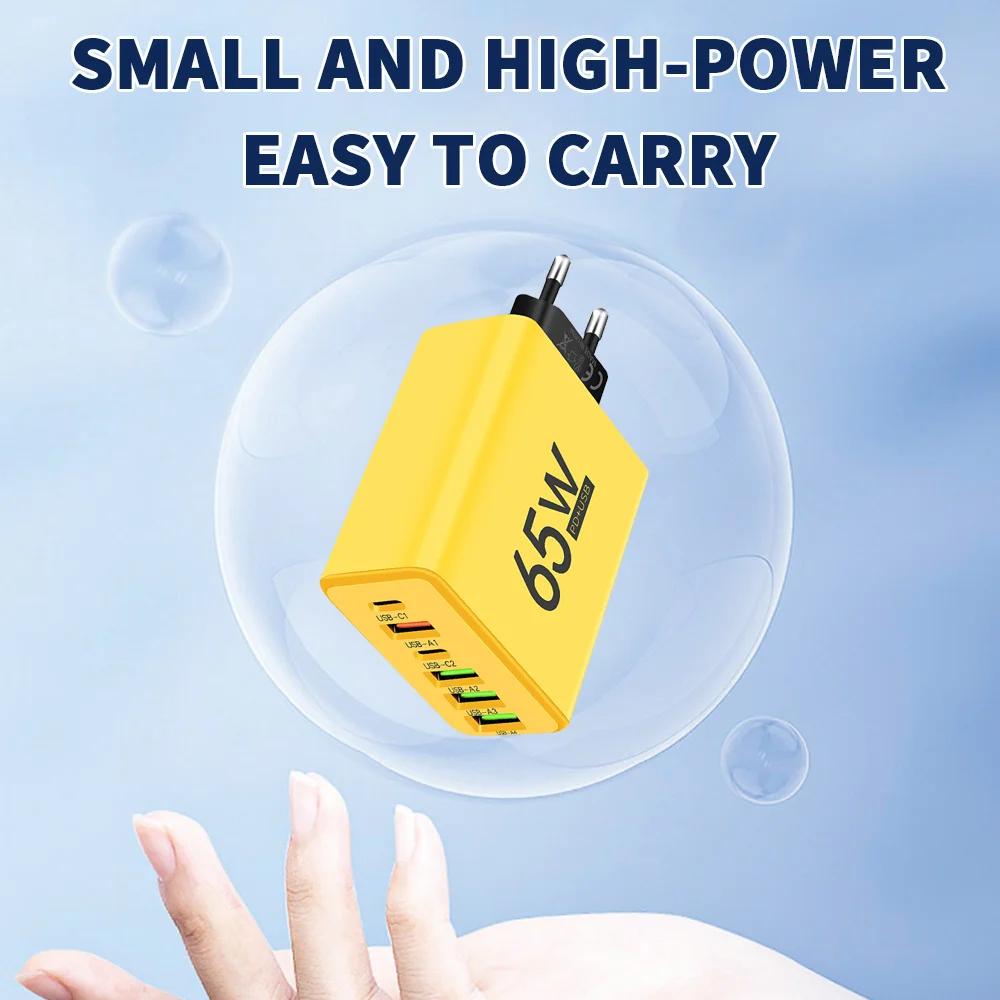 65W USB Multi Ports Charger Type C Fast Charging QC 3.0 Travel Charge Adapter For iPhone 15 pro max Samsung Xiaomi Wall Charger 6 Sb9ad814d2e434808b71dd22b6588617b1