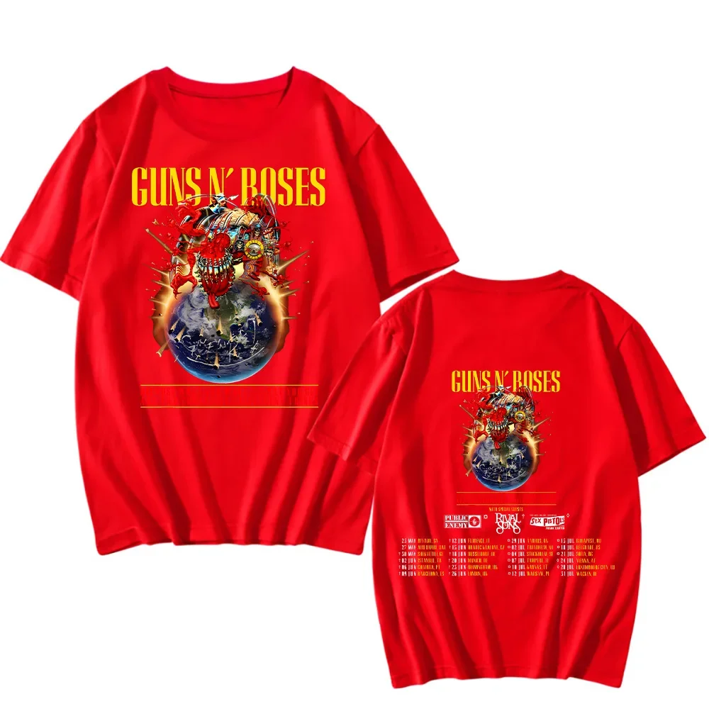 Guns N Roses 2025 Tour T-shirts Vintage Rock Band Streetwear Short Sleeve Fashion Cotton Tshirts Women Men Tees Chic Y2K Clothes 6