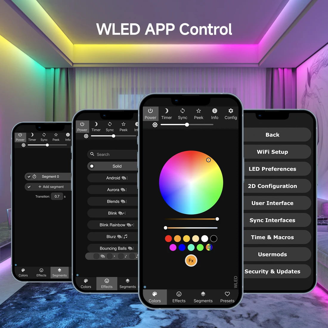 รูปสินค้า ตัวควบคุมไฟ LED แบบ WLED ESP32 ควบคุมผ่านเพลง